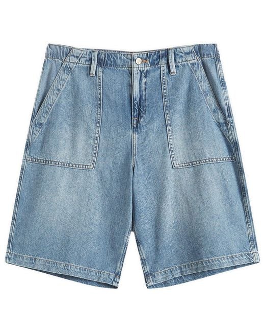 GOOD AMERICAN Blue Lite Linen Bermuda Short