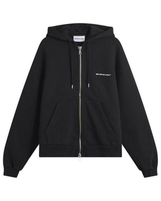 MKI Miyuki-Zoku Black Uniform Zip Hoodie for men