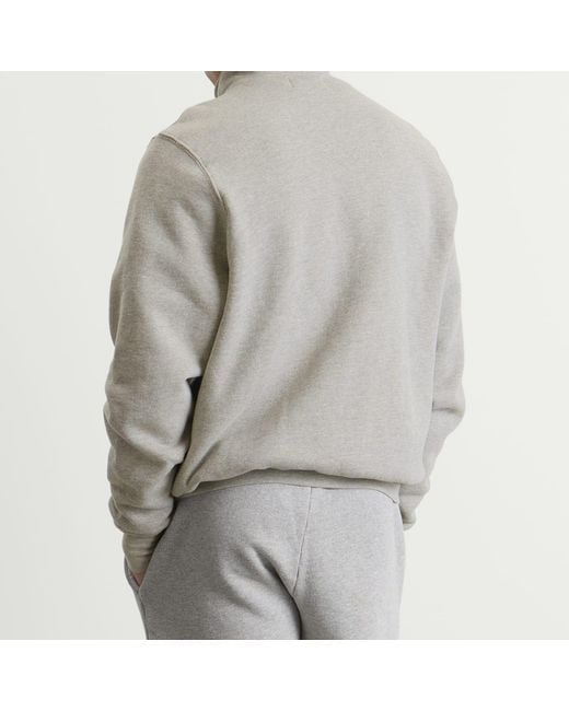 Les Tien Gray Heavyweight Half Zip Yacht Pullover for men