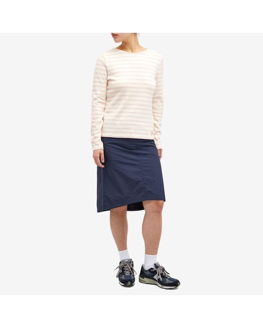 Gramicci Blue Nylon Packable Midi Skirt