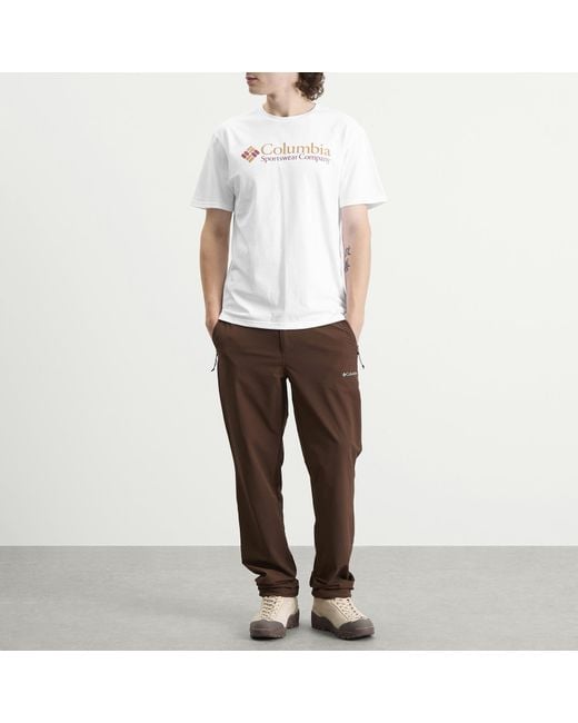 Columbia White Csc Basic Logo T-Shirt for men