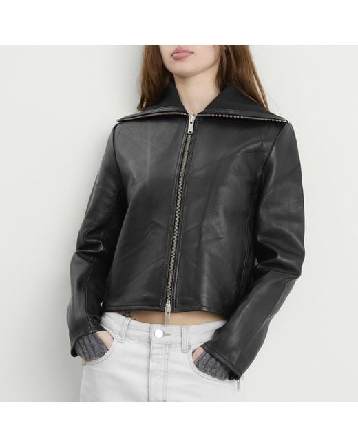 Samsøe & Samsøe Black Sashira Leather Jacket
