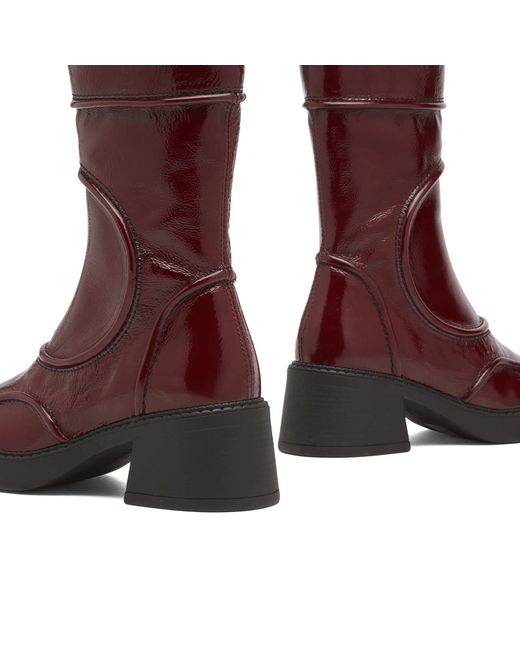 Miista Brown Malene Burgundy Ankle Boot