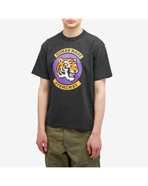 Human Made Black Tiger Crest T-Shirt for men