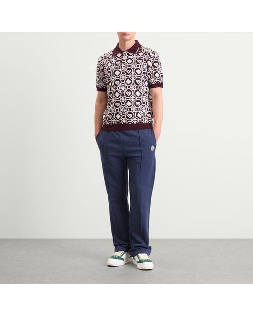 Casablanca Blue Loopback Patch Open Hem Jogger for men