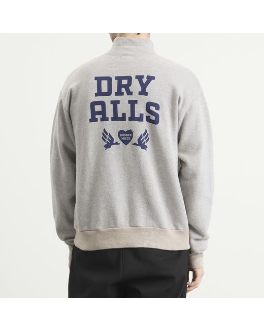 Human Made Gray Half-Zip Sweatshirt for men