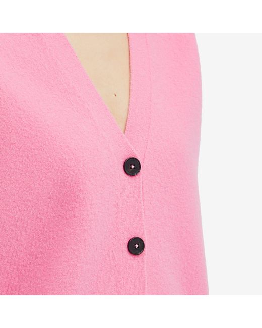 Jil Sander Pink Fine Cotton Cardigan
