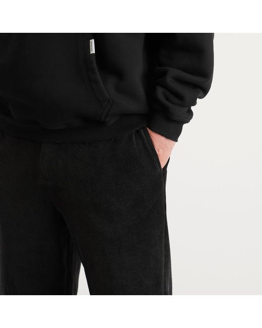 Represent Black Ribbed Hybrid Pant for men