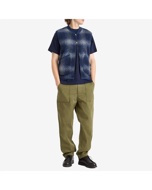 Universal Works Green Twill Fatigue Pants for men