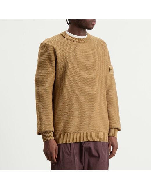 Stone Island Brown Ghost Cotton Cashmere Knit Jumper for men