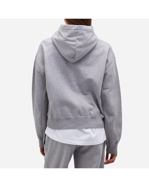 J.W. Anderson Gray Anchor Embroidery Cropped Hoodie