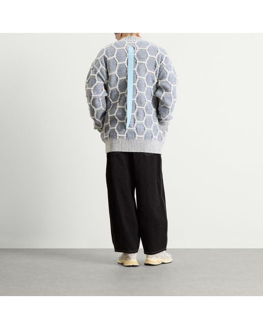 EBIT Blue Chunky Octagon Cardigan