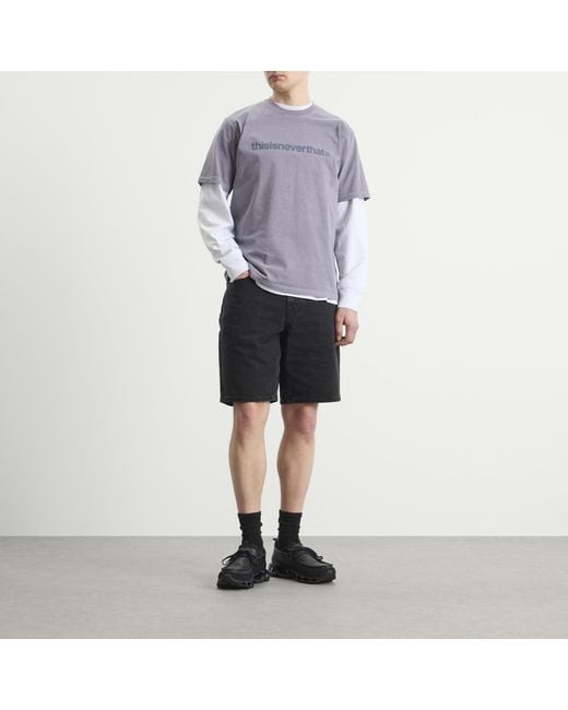 Thisisneverthat Black Relaxed Denim Shorts for men