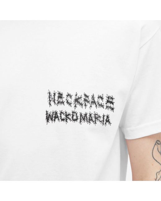 Wacko Maria White X Neckface Type 3 T-Shirt for men