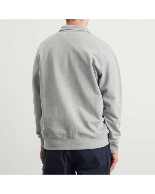 Norse Projects Gray Norse Standard Half Zip Sweatshirt for men