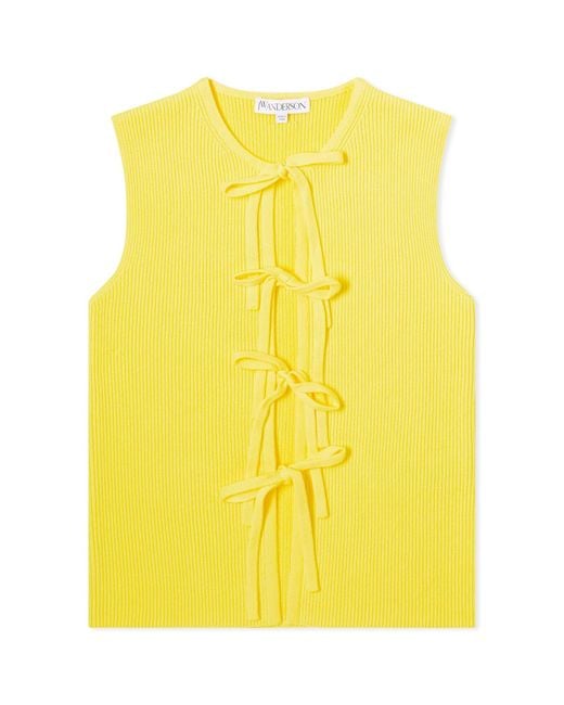 J.W. Anderson Yellow Bow Tie Tank Top