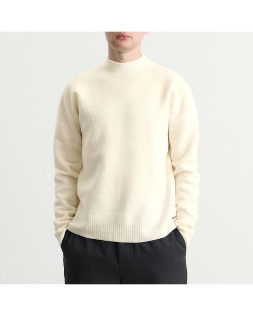 Jil Sander White Boiled Wool Jumper for men