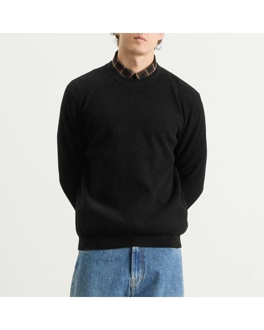 NN07 Black Danny Soft Crew Neck Sweater for men
