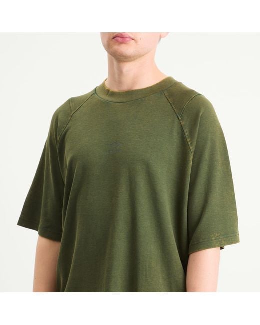 Umbro Green Washed High Neck Boxy T-Shirt for men