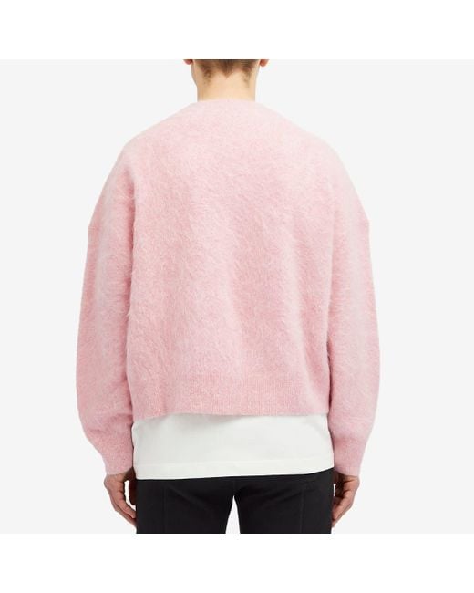 Cole Buxton Pink Alpaca Crew Knit Sweat for men