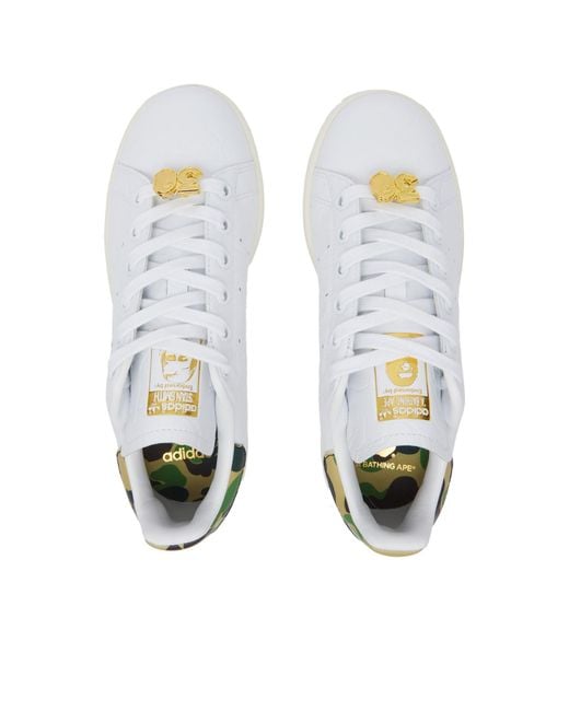 Adidas White X Bape Stan Smith Sneakers