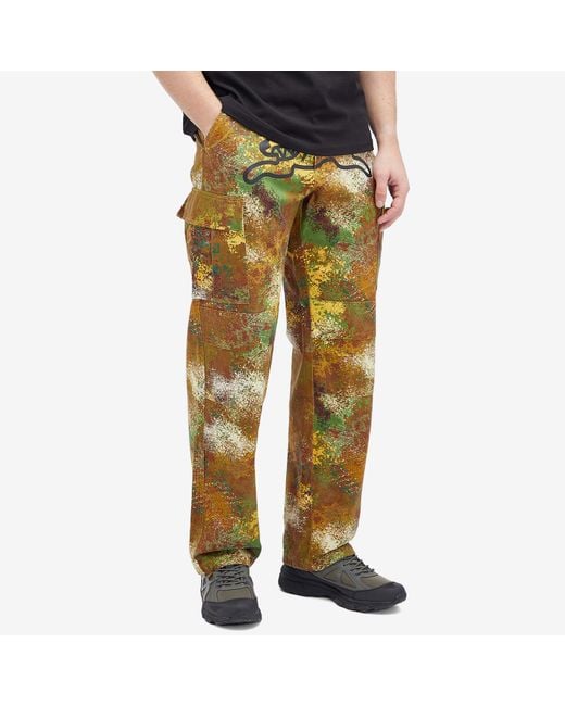ICECREAM Yellow Running Dog Cargo Pant for men