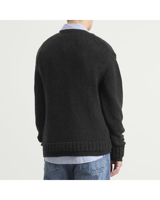 Our Legacy Black False V-Neck Jumper for men