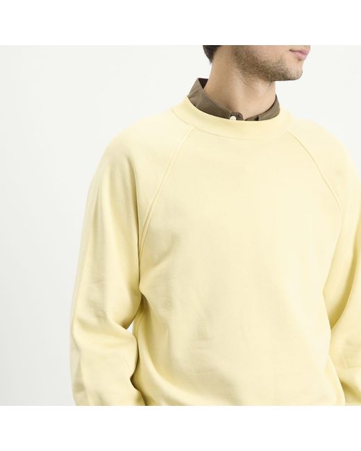 Kaptain Sunshine Yellow Suvin Crewneck Sweatshirt for men