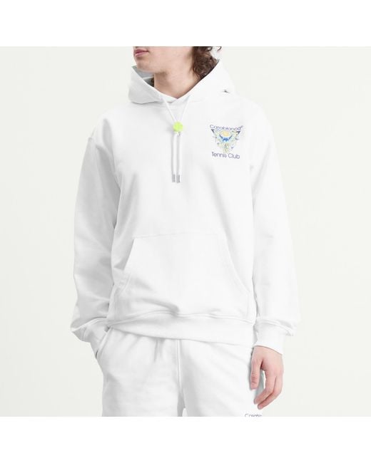 Casablanca White Tennis Club Icon Hoodie for men
