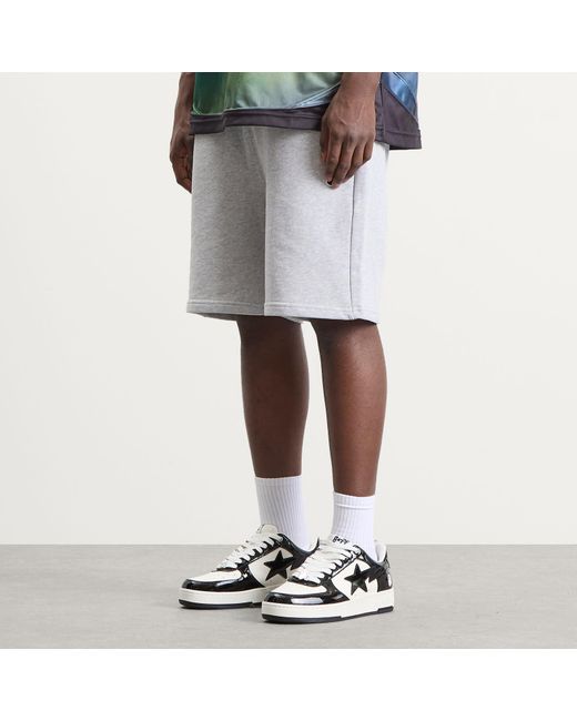A Bathing Ape White One Point Sweat Shorts for men