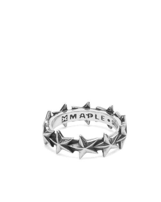 Maple Metallic Star Ring for men