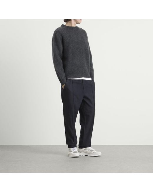 Folk Blue Pintuck Trouser for men