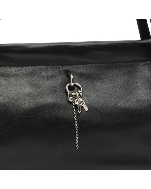 Justine Clenquet Black Flor Chain Charm Bag