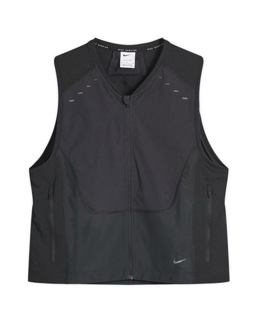 Nike Black Running Pinnacle Utility Vest for men