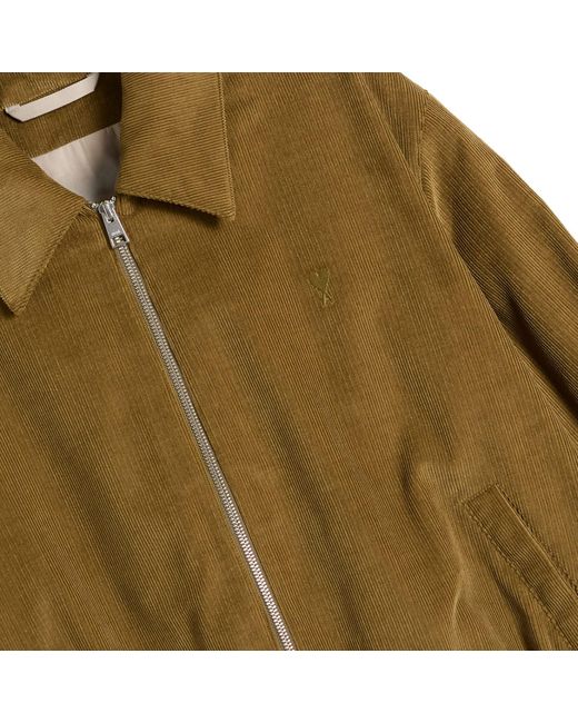 AMI Green Fine Corduroy Velvet Adc Jacket for men