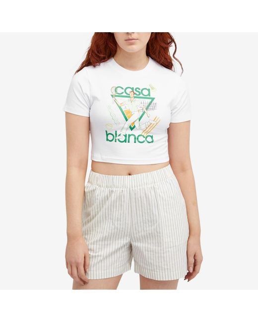 Casablancabrand White Le' Jeu Printed Baby T-Shirt