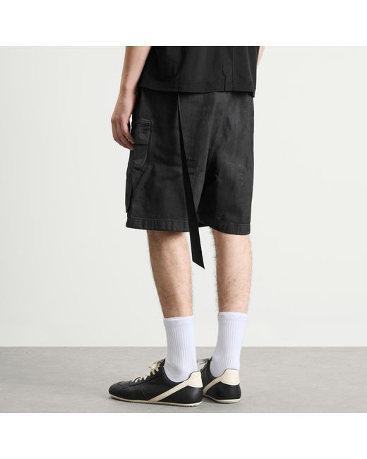 Rick Owens Black Cargobela Shorts for men