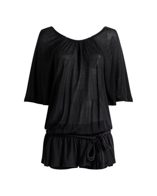 Peachy Den Black Blanche Skort Dress