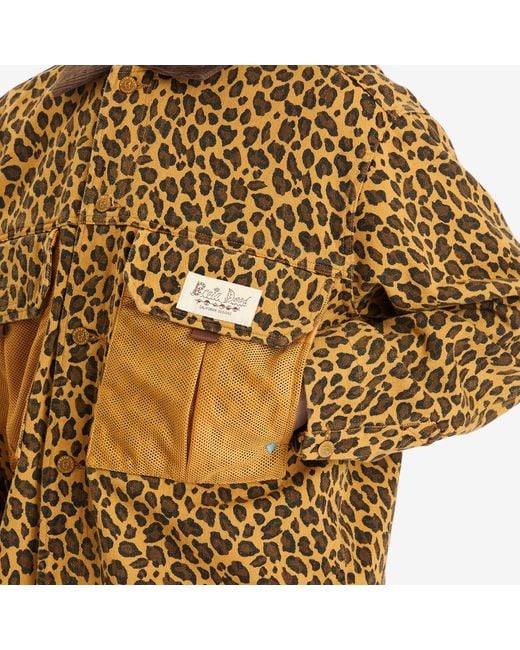 Brain Dead Brown Cropped Chore Jacket for men