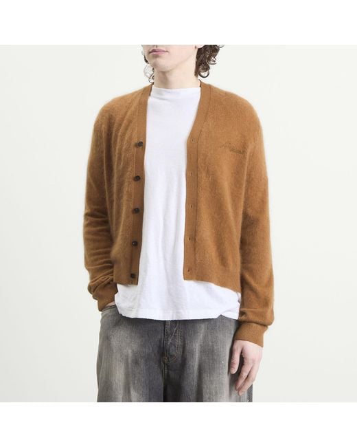 Acne Brown Plush Cardigan for men