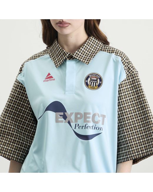 Martine Rose Blue Polo Shirt