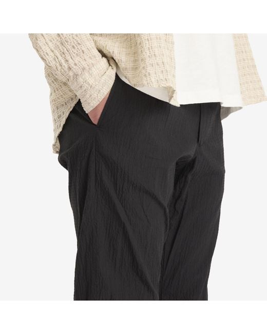 NN07 Gray Bill Pleated Seersucker Trousers for men