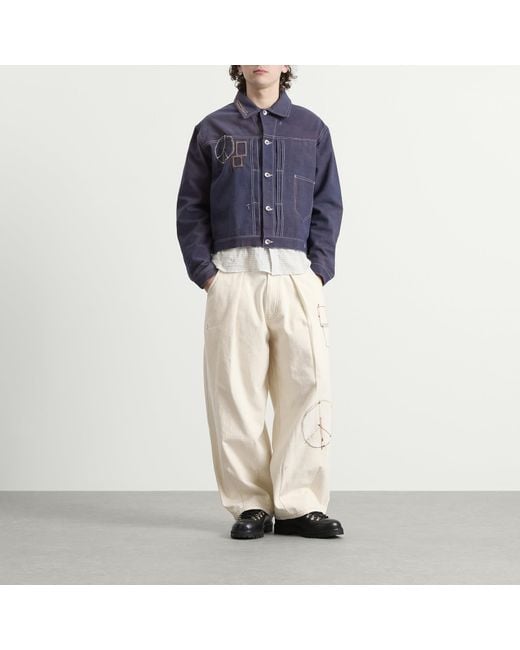 STORY mfg. Blue Hand Applique Friday Jacket for men