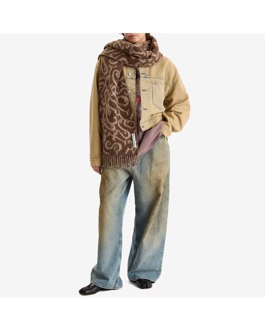 Acne Brown Volf Monogram Scarf