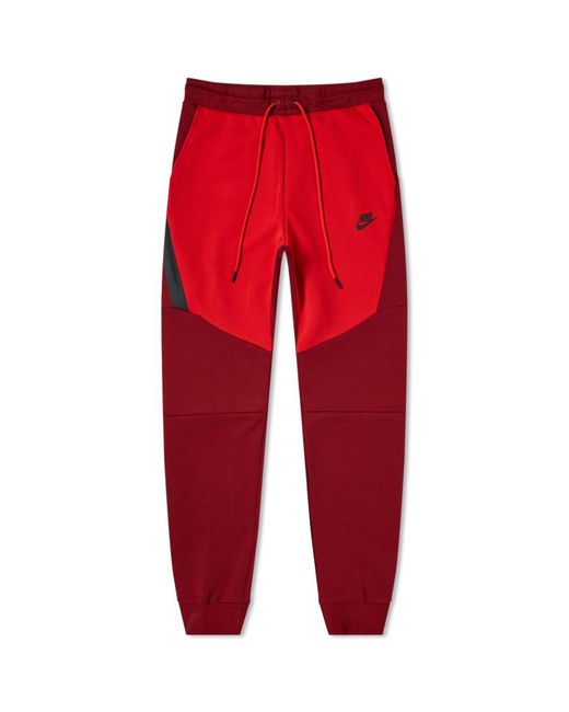Nike Red Tech Fleece Joggers for men