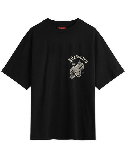 Pleasures Black Chapel Heavyweight T-Shirt for men