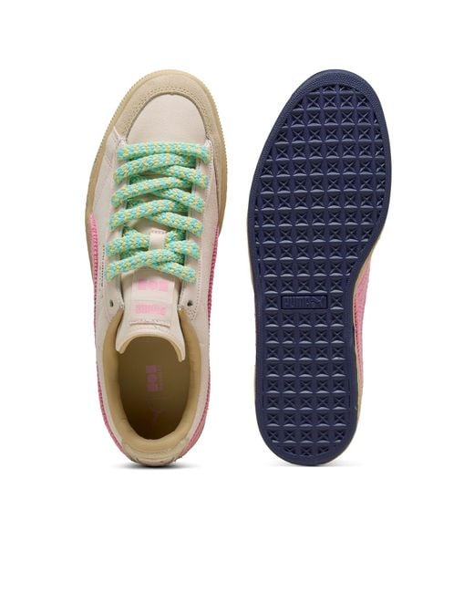 PUMA Pink X Nahmais Suede 'Crochet' Sneaker for men