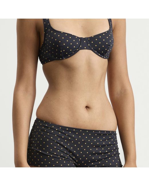 Fruity Booty Gray Celine Polka Swim Shortie