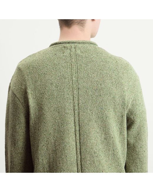 Folk Green Slouch Crew Jumper for men