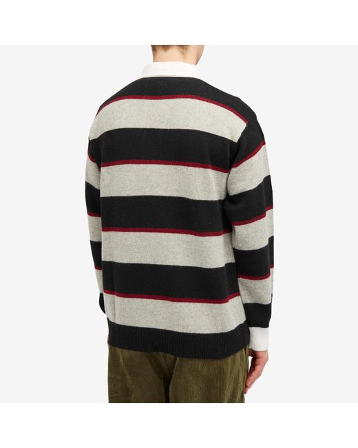 Human Made Black Rugby Knit Sweater for men